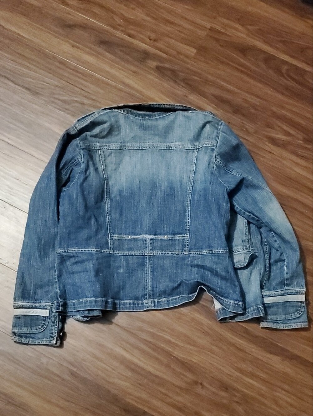 Venezia Washed Blue Denim Button Jacket - Picture 11 of 11